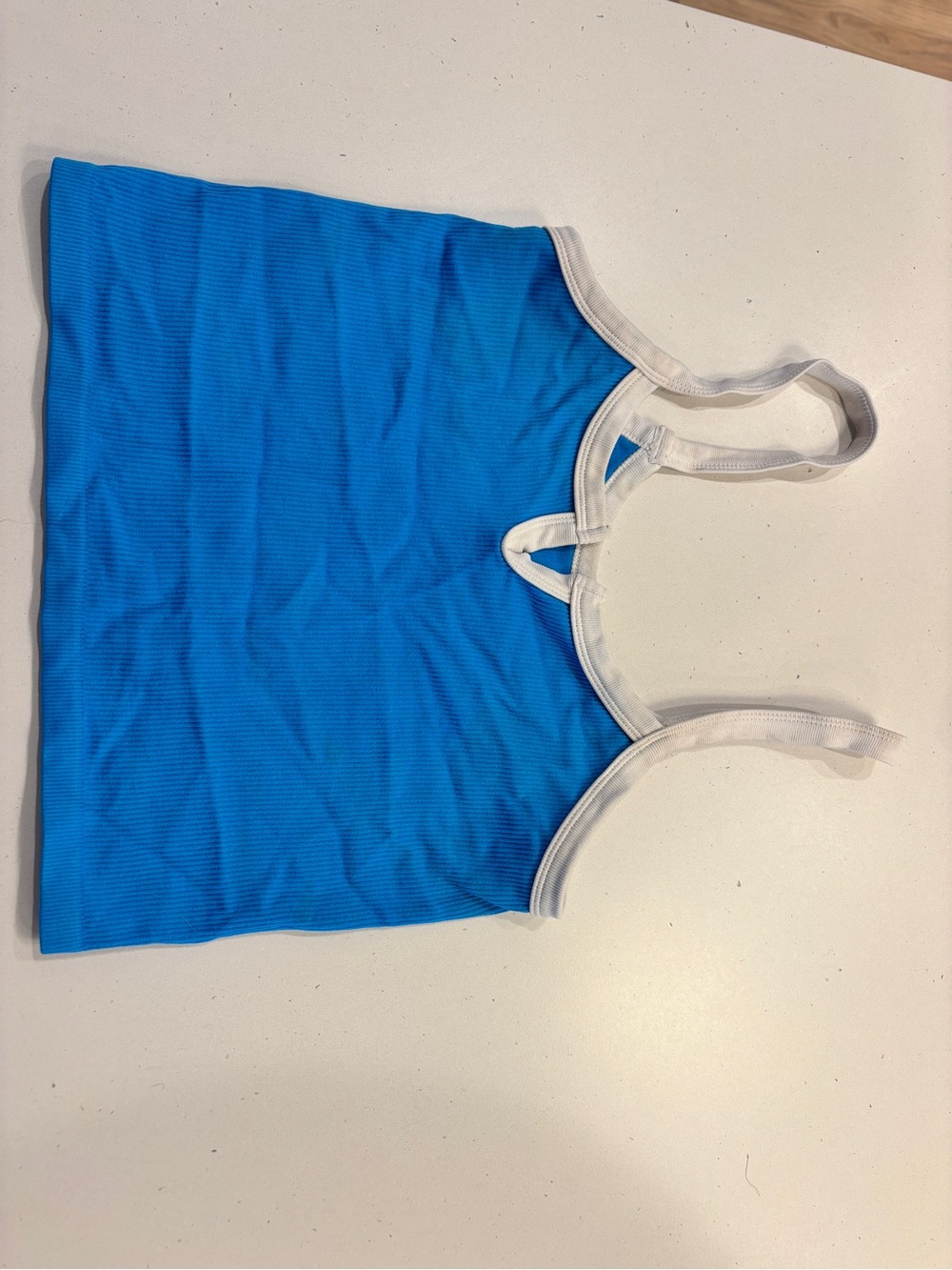 Blue Tank Top with White Trim - Women
